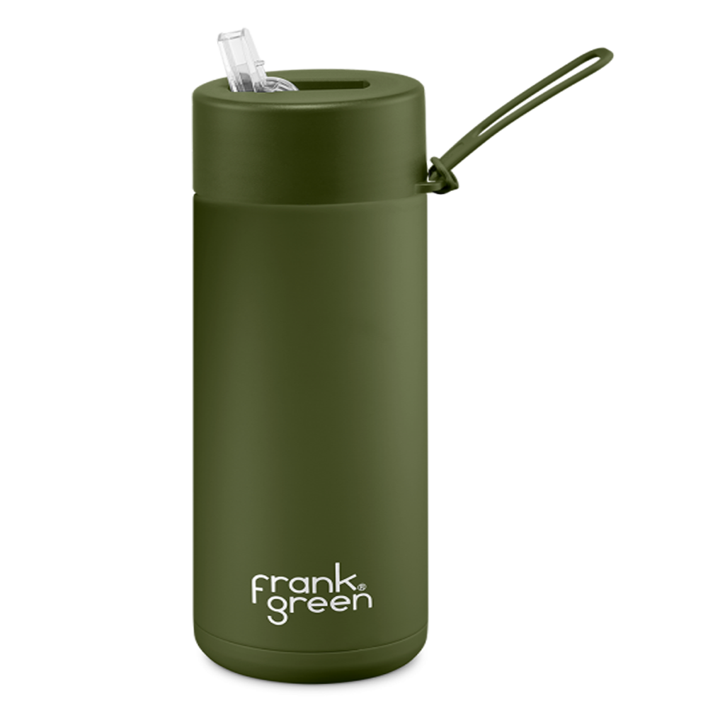 Frank Green Ceramic 475 ml Straw stainless steel - khaki