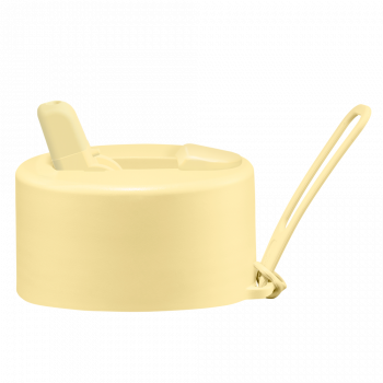 Frank Green Flip Straw Lid - replacement lid with strap - buttermilk