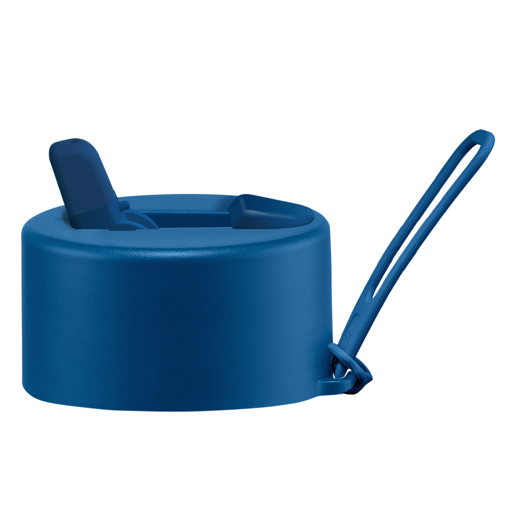 Frank Green Flip Straw Lid - replacement lid with strap - deep ocean