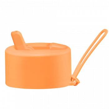 Frank Green Flip Straw Lid - replacement lid with strap - neon orange