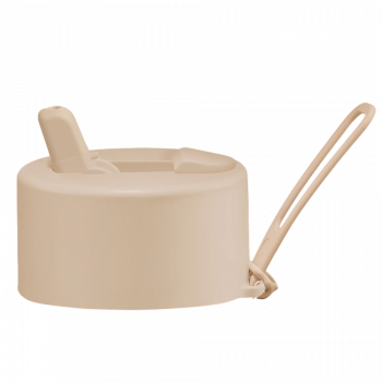 Frank Green Flip Straw Lid - replacement lid with strap - soft stone