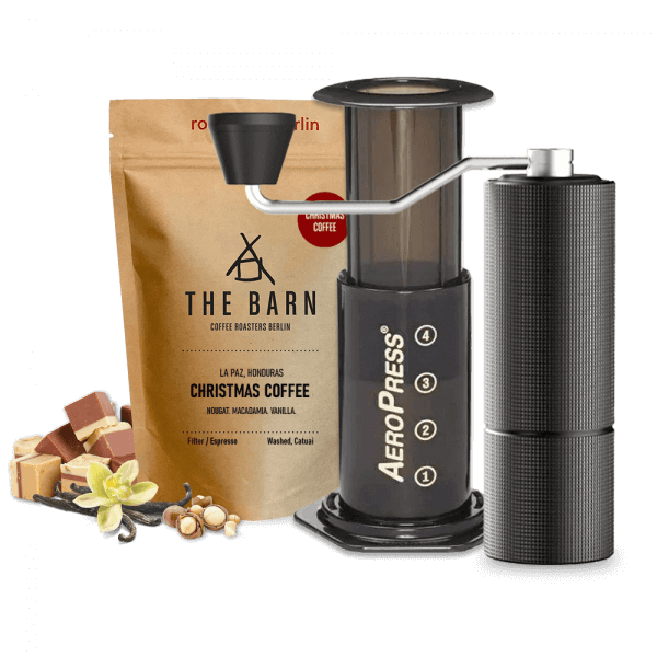 The Barn Christmas coffee AeroPress Timemore C2 Set - black