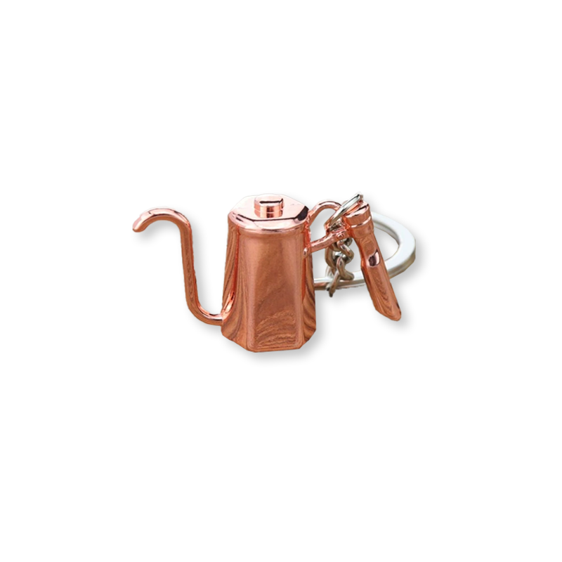 Metal key ring - kettle - copper
