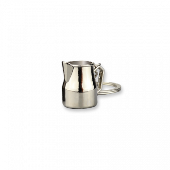 Metal key chain - milk jug - silver