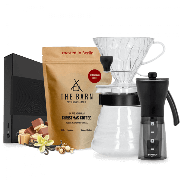 The Barn Christmas coffee Hario V60 Set Mini Mill Timemore Basic Scale Set - black