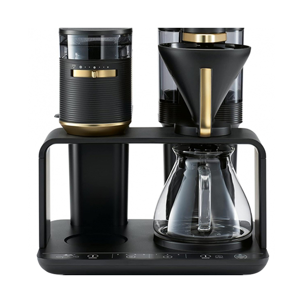 Melitta EPOS filter coffee machine with grinder - black and gold