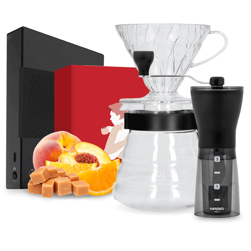 Dak LOVE AT FIRST SIGHT coffee Hario V60 Set Mini Mill Timemore Basic Scale Set - black