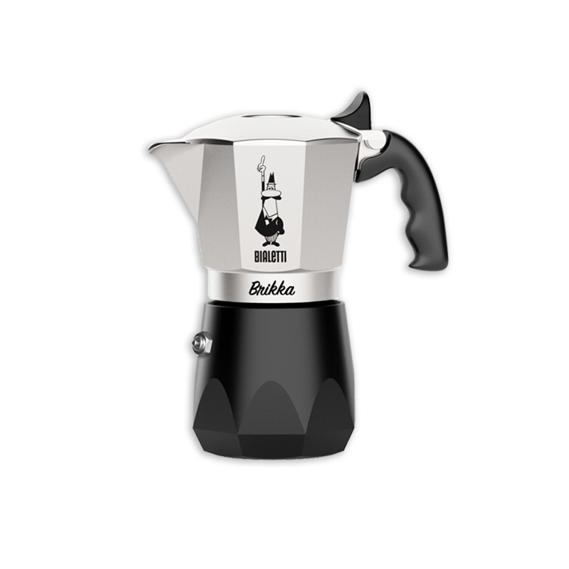 Bialetti New Brikka 2023 moka teapot cups