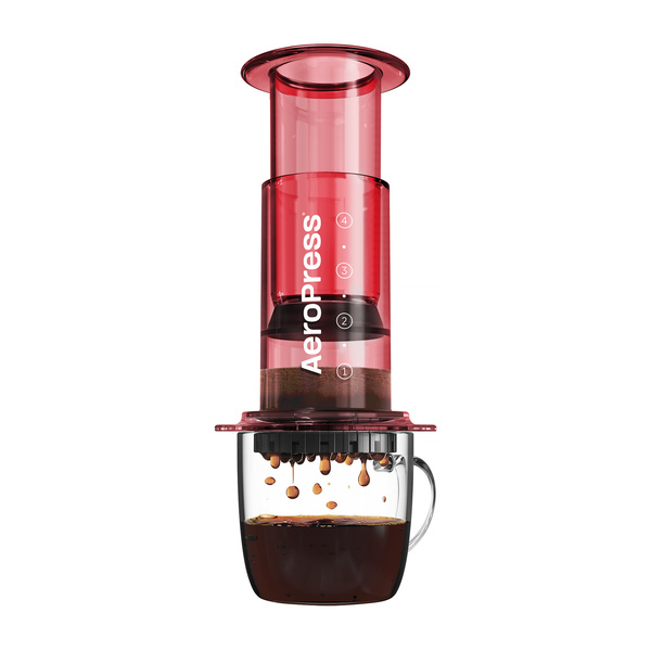 AeroPress - Clear coffee maker - red