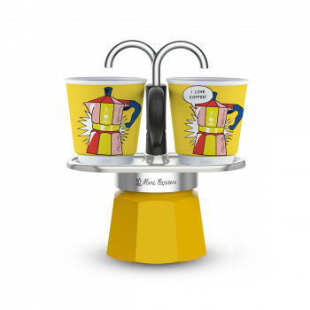 Bialetti Set Mini Express Lichtenstein - mocha pot