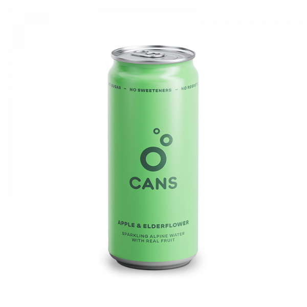 Cans Soft sparkling water with apple and elderberry flavor - 330 ml