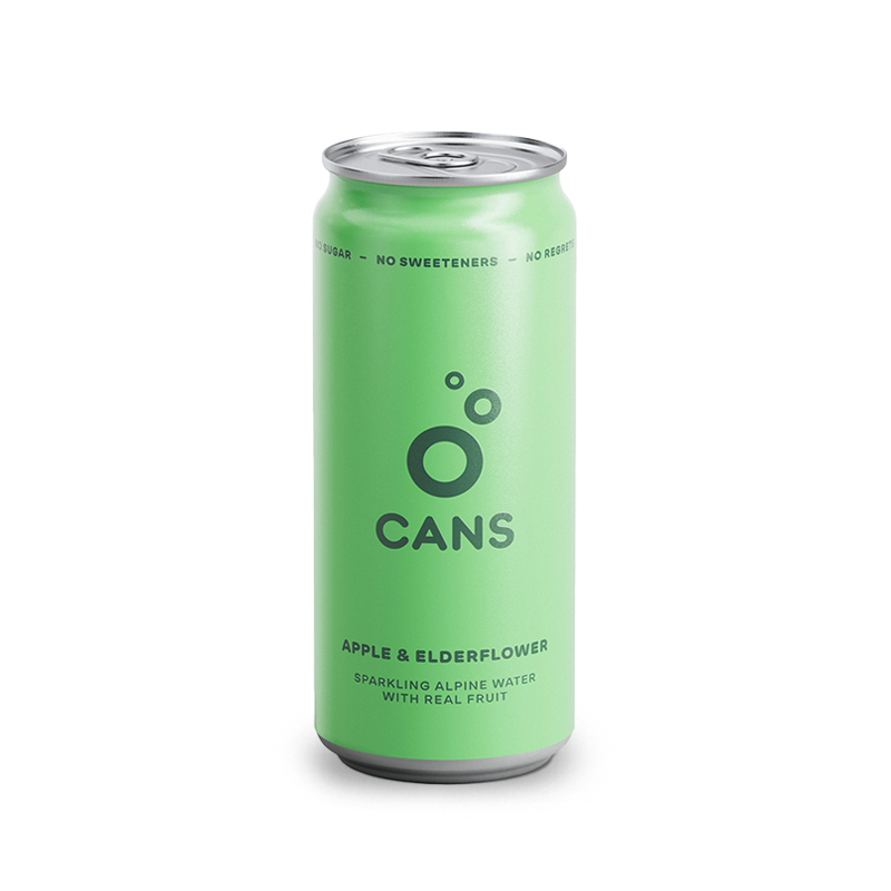 Cans Soft sparkling water with apple and elderberry flavor - 330 ml