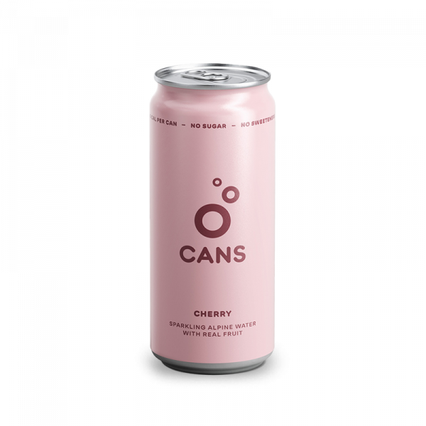 Cans Soft sparkling water with cherry and sour cherry flavor - 330 ml