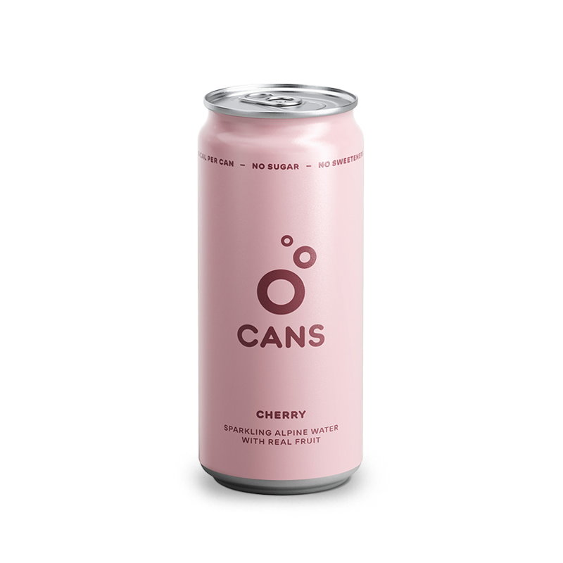 Cans Soft sparkling water with cherry and sour cherry flavor - 330 ml