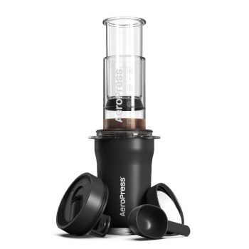 AeroPress Go Plus Travel System - travel coffee maker - black