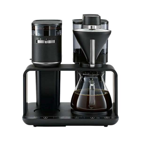 Melitta EPOS filter coffee machine with grinder - black and silver