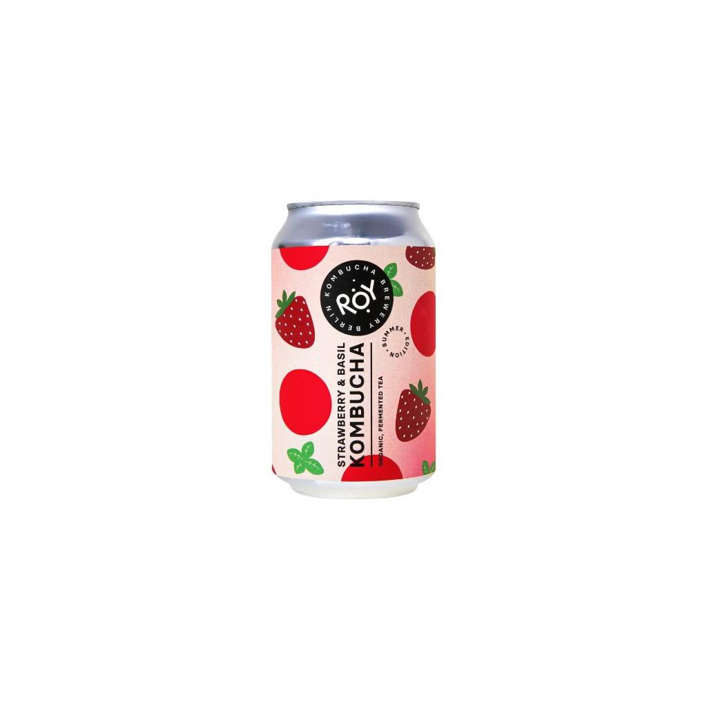 ROY Kombucha BIO - strawberry and basil 330ml