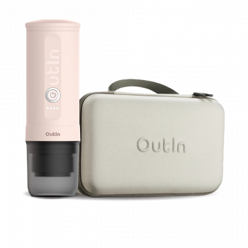 Outin Nano Portable Espresso Machine - Rose Quartz + Travel Case