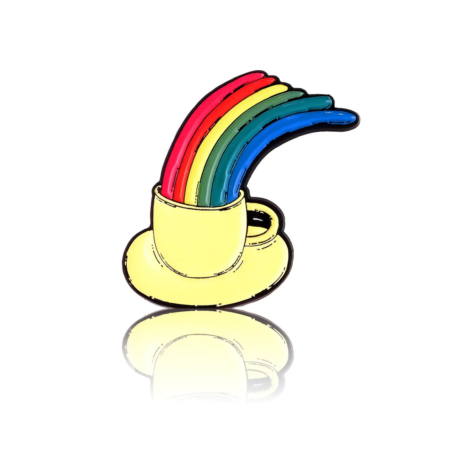 Pinbox - Rainbow mug - metal pin