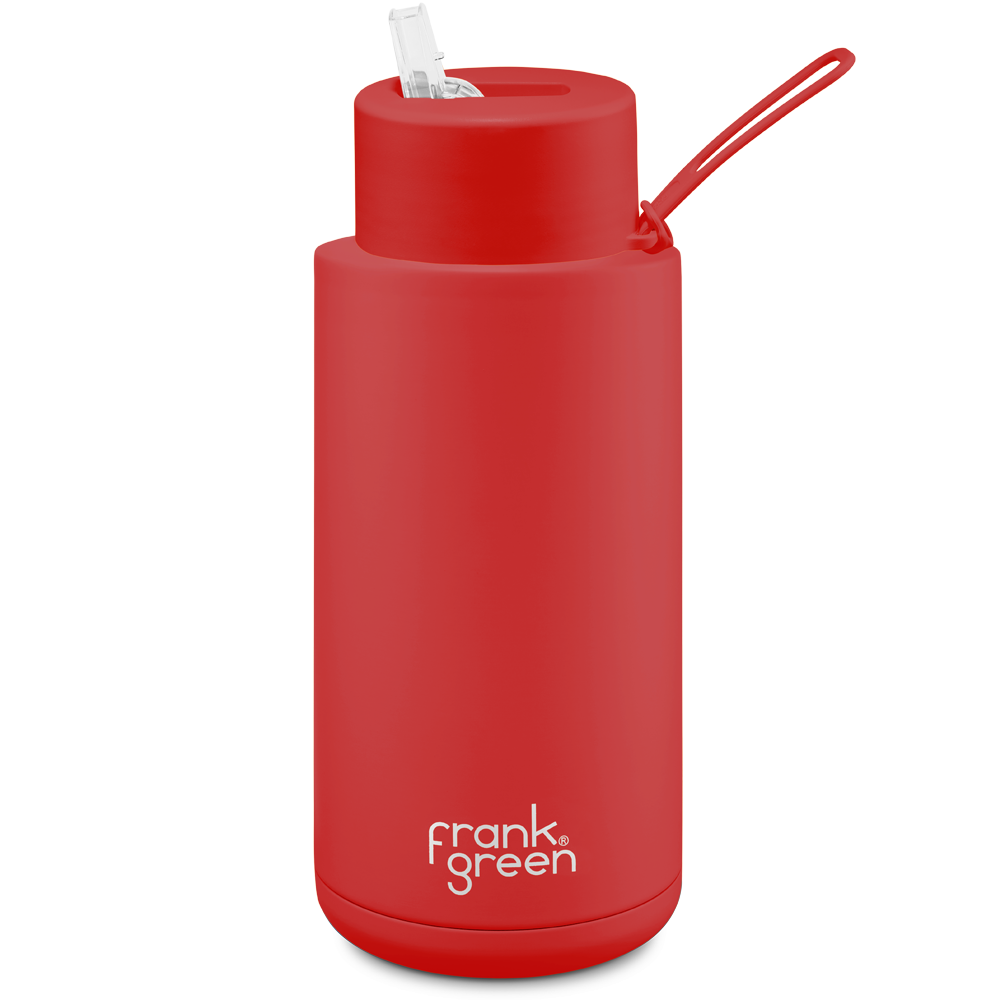 Frank Green Ceramic 1000 ml Straw stainless steel - atomic red