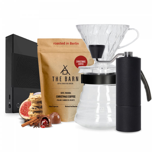 The Barn Christmas coffee Hario V60 Timemore C3 Basic Scale Set - black