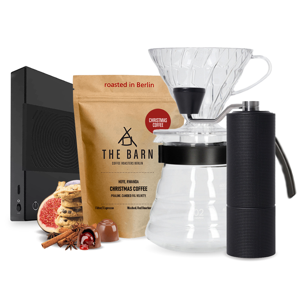 The Barn Christmas coffee Hario V60 Timemore C3 Basic Scale Set - black