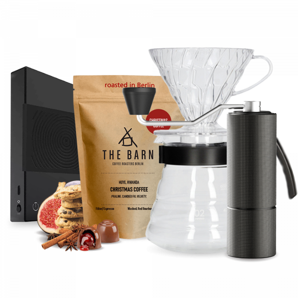 The Barn Christmas coffee Hario V60 Timemore C2 Basic Scale Set - black