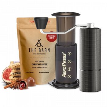 The Barn Christmas coffee Aeropress Timemore C2 Set