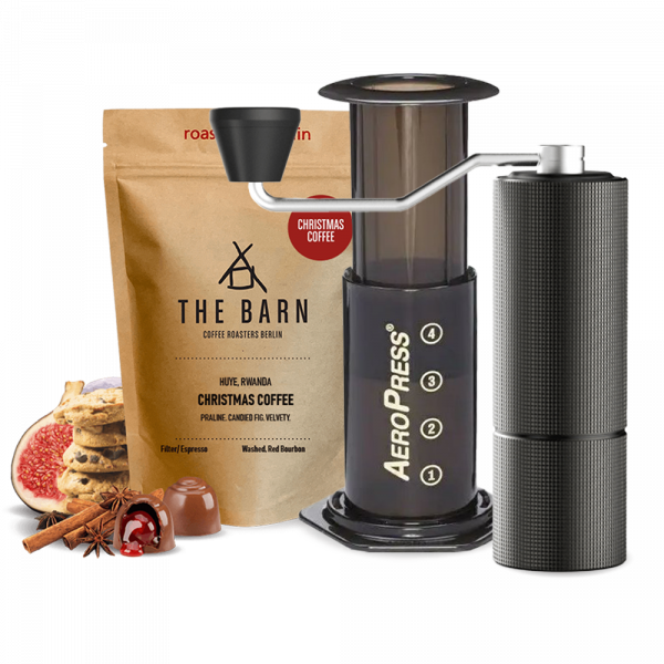 The Barn Christmas coffee Aeropress Timemore C2 Set