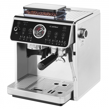 Catler ES 910 - lever espresso coffee machine with grinder - silver