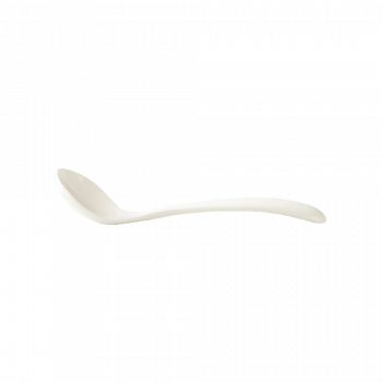 Origami porcelain cupping spoon - white