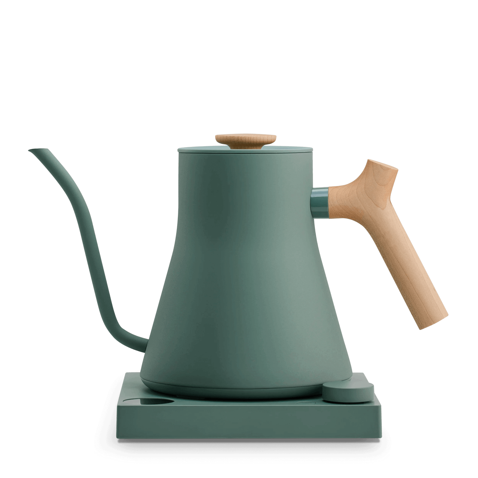 AS GOOD AS NEW - Fellow Stagg EKG 0.9l - green kettle with wooden handle