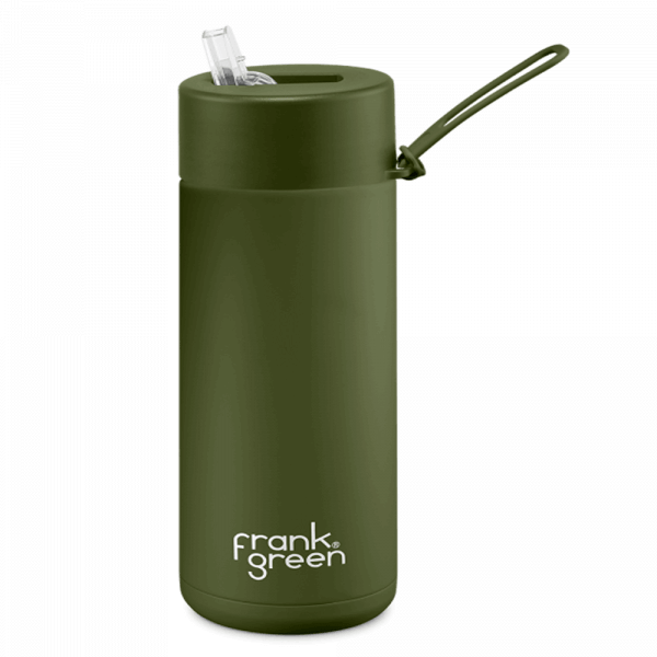 WEAR - Frank Green Ceramic 475 ml Straw stainless steel - khaki