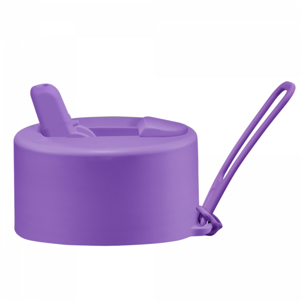 Frank Green Flip Straw Lid - replacement lid with strap - cosmic purple (used)