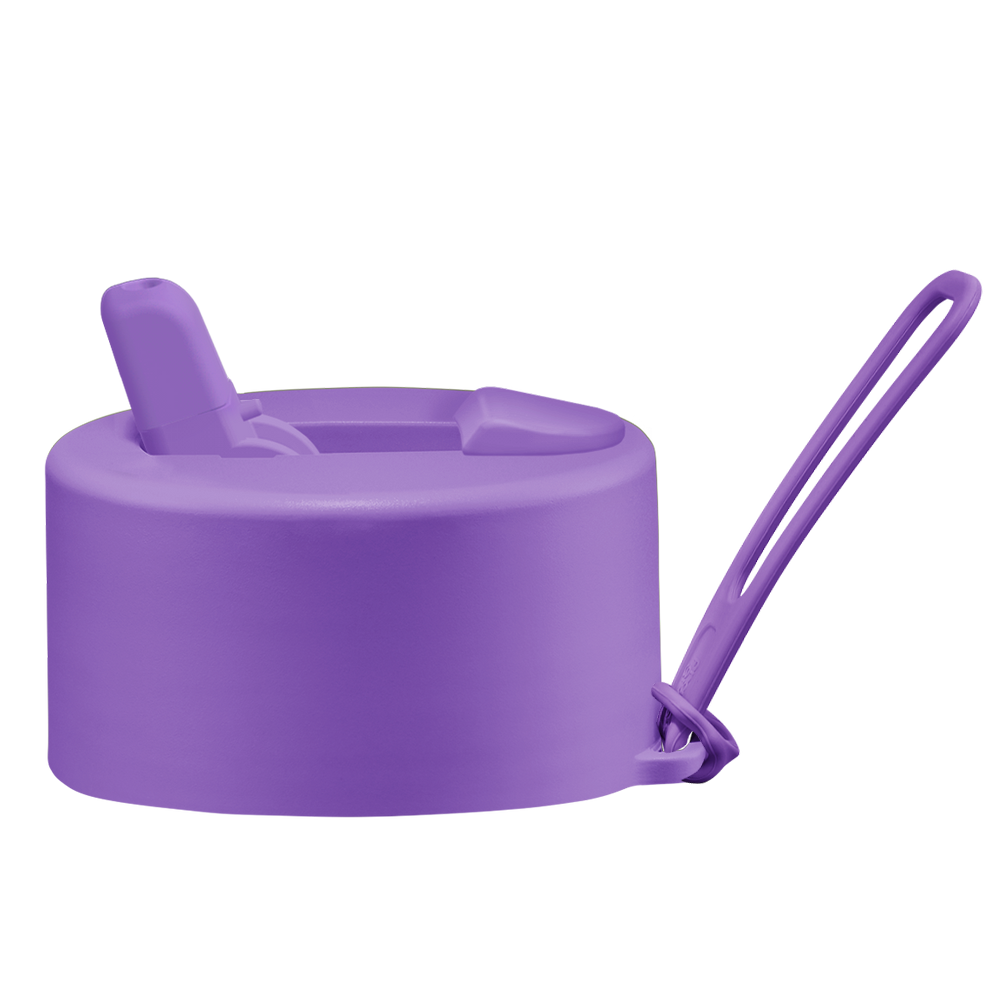 Frank Green Flip Straw Lid - replacement lid with strap - cosmic purple (used)
