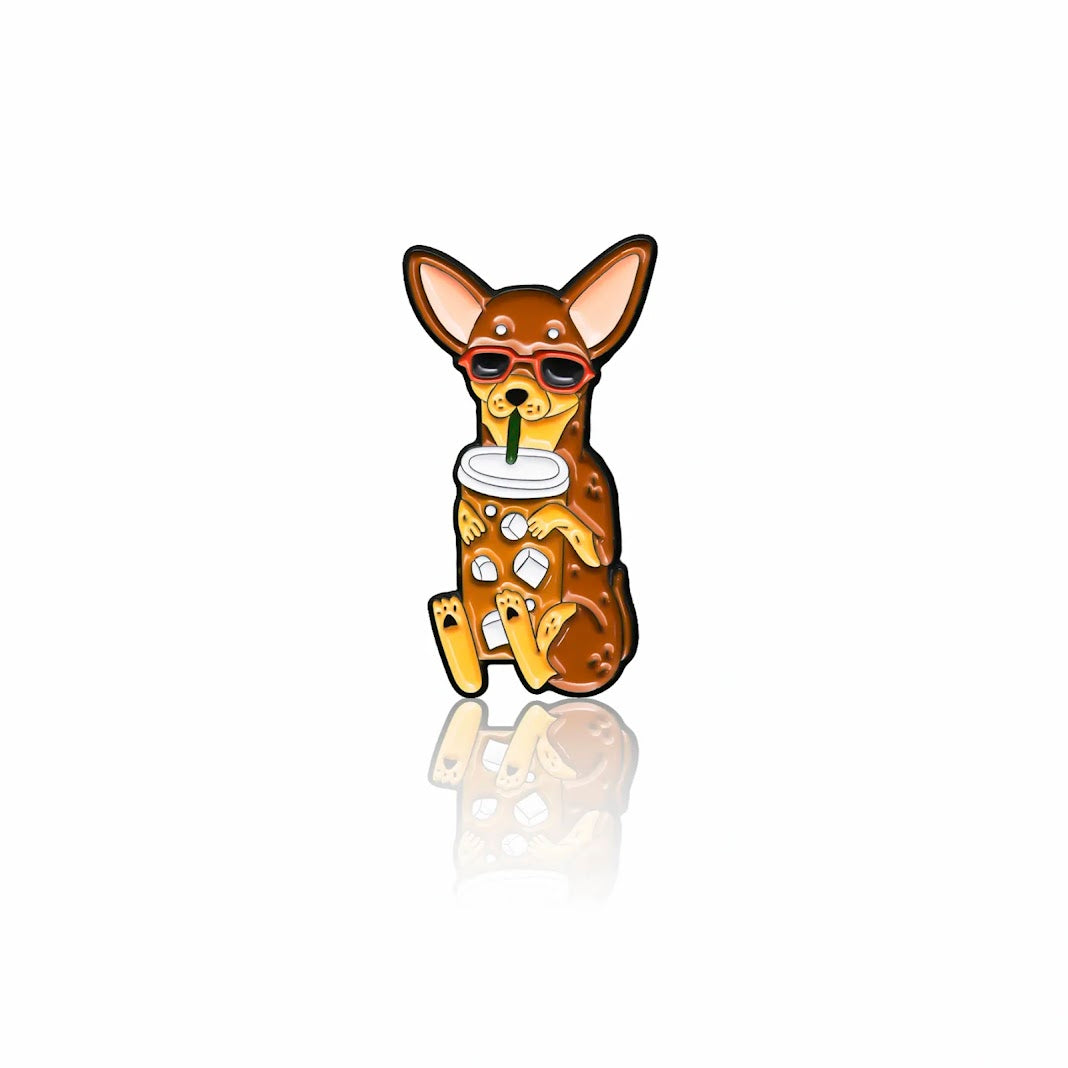 Pinbox - Pinch with iced coffee - enamel pin