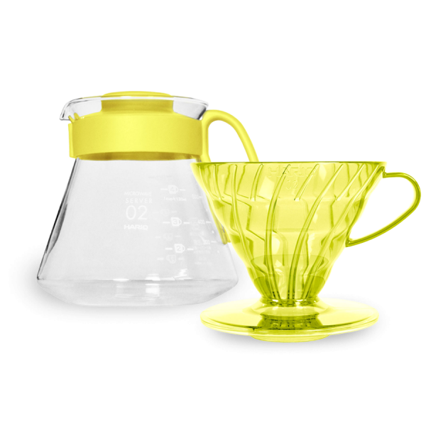 Hario V60 Dripper Server Set 02 - set - Sunflower Yellow