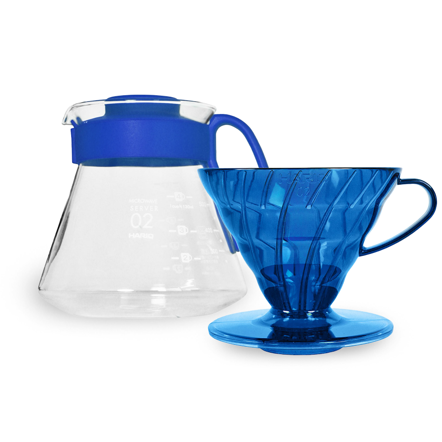 Hario V60 Dripper Server Set 02 - set - Ocean Blue