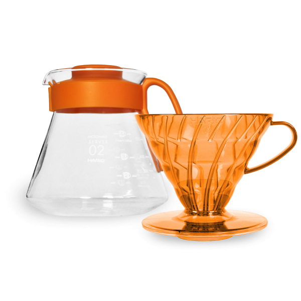 Hario V60 Dripper Server Set 02 - set - Koi Orange