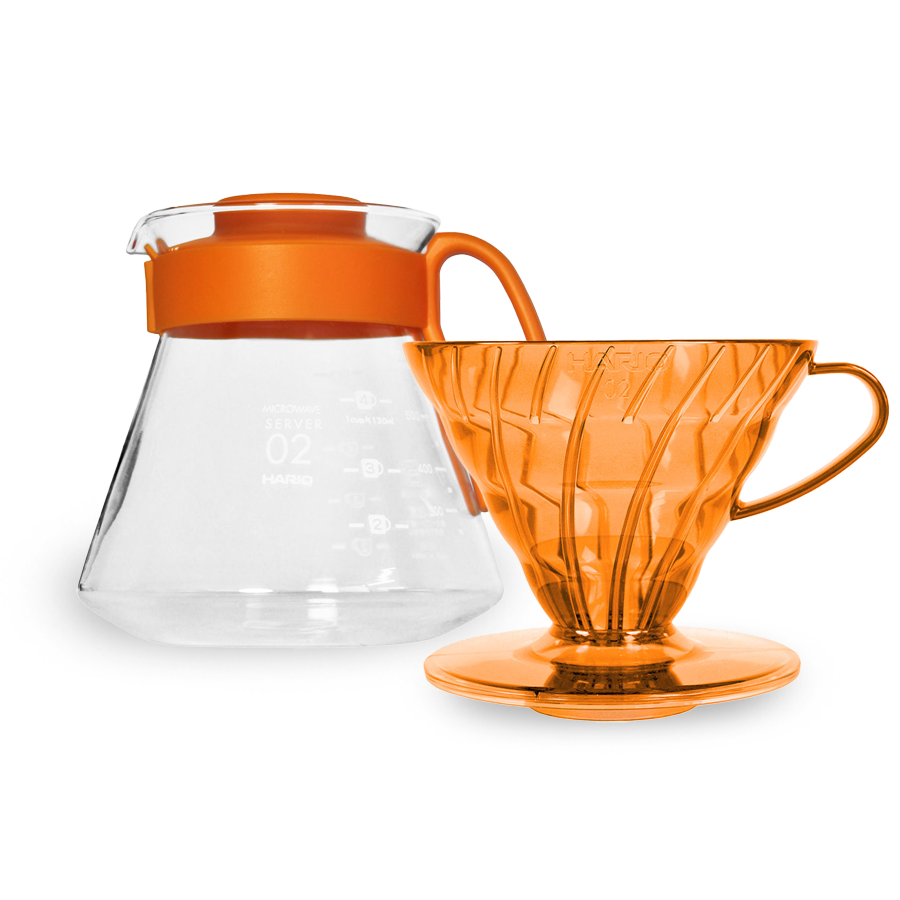Hario V60 Dripper Server Set 02 - set - Koi Orange