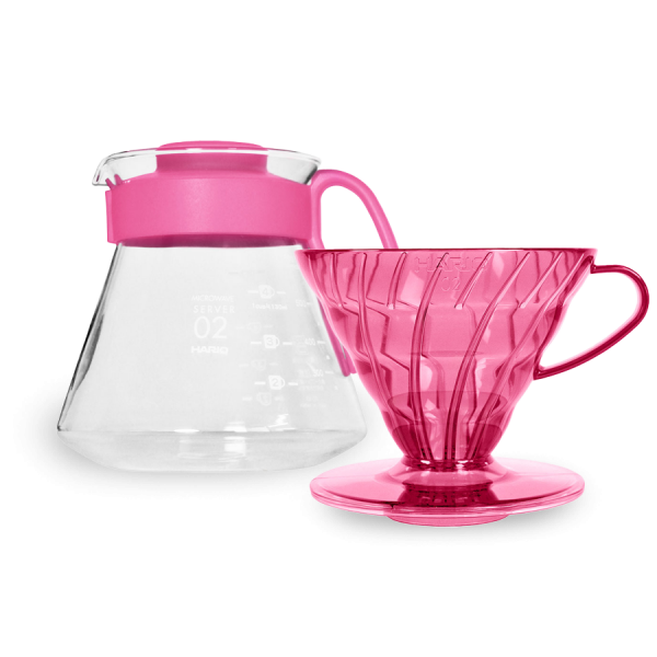 Hario V60 Dripper Server Set 02 - set - Flamingo Pink