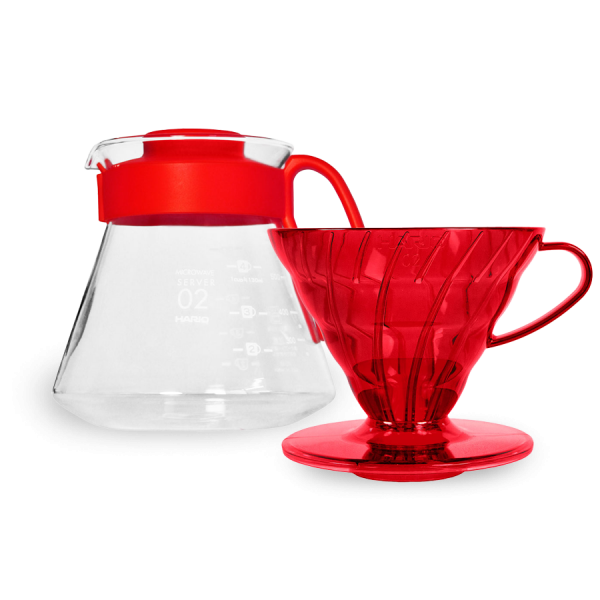 Hario V60 Dripper Server Set 02 - Set - Desert Red