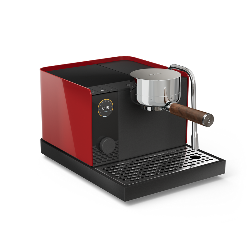 Fellow Espresso Series 1 Espresso Machine - Cherry Red + Walnut