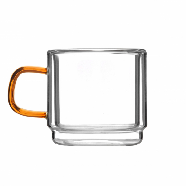 Vialli Design - double wall espresso glass 80 ml - amber - 2 pcs
