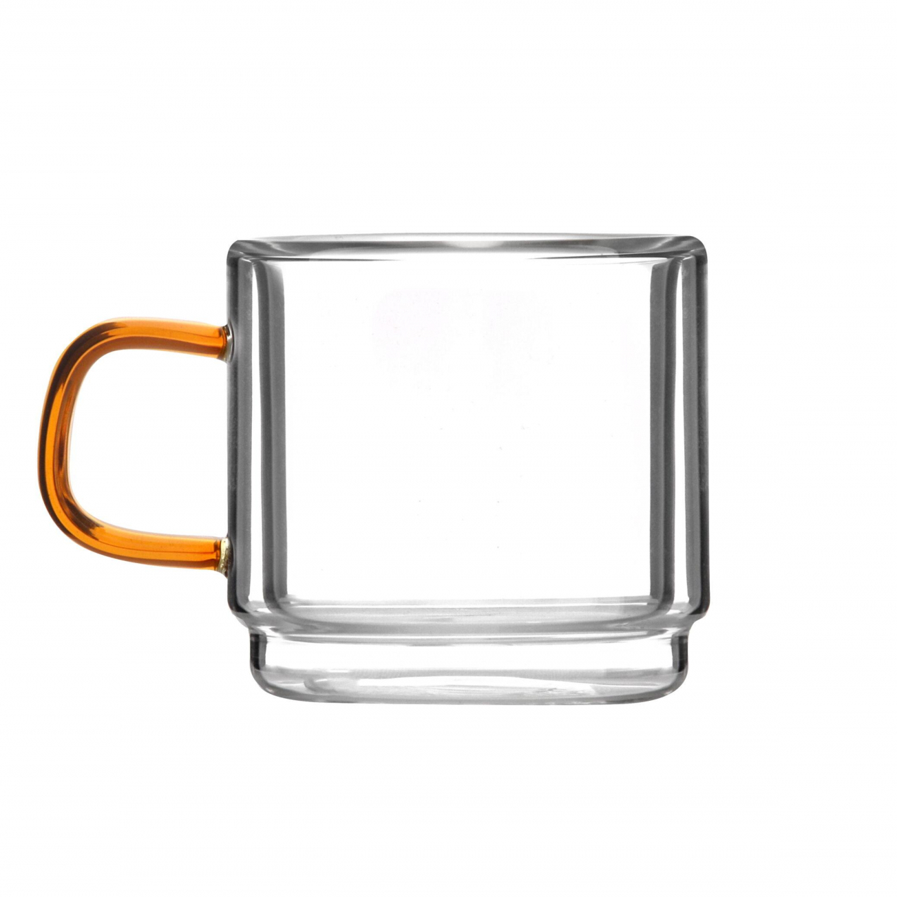 Vialli Design - double wall espresso glass 80 ml - amber - 2 pcs