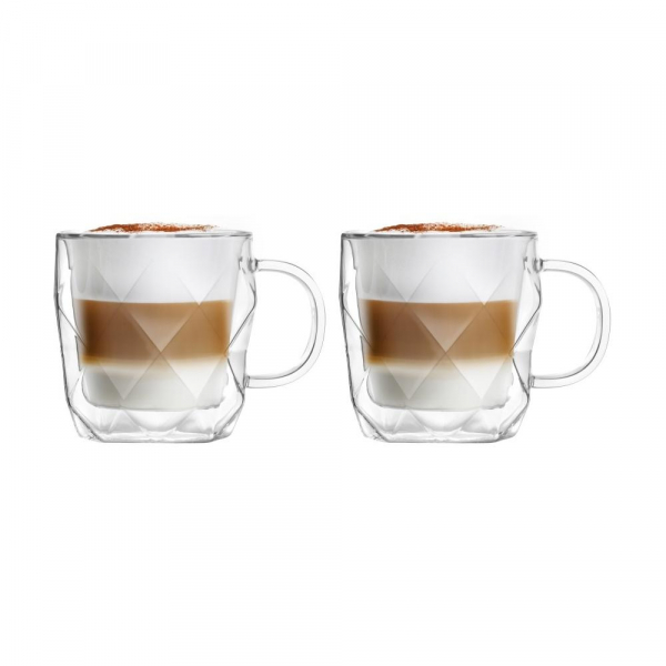 Vialli Design - geo double-walled cup 330 ml - 2 pcs