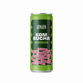 Loklok Kombucha - matcha grapefruit 330ml - can