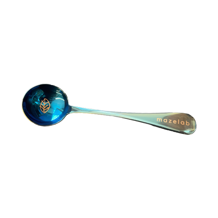 Mazelab Cupping spoon - tasting spoon - polished blue