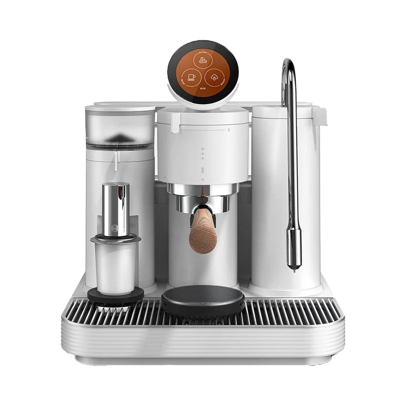 Meraki Espresso Machine - Smart espresso coffee maker with digital display - white
