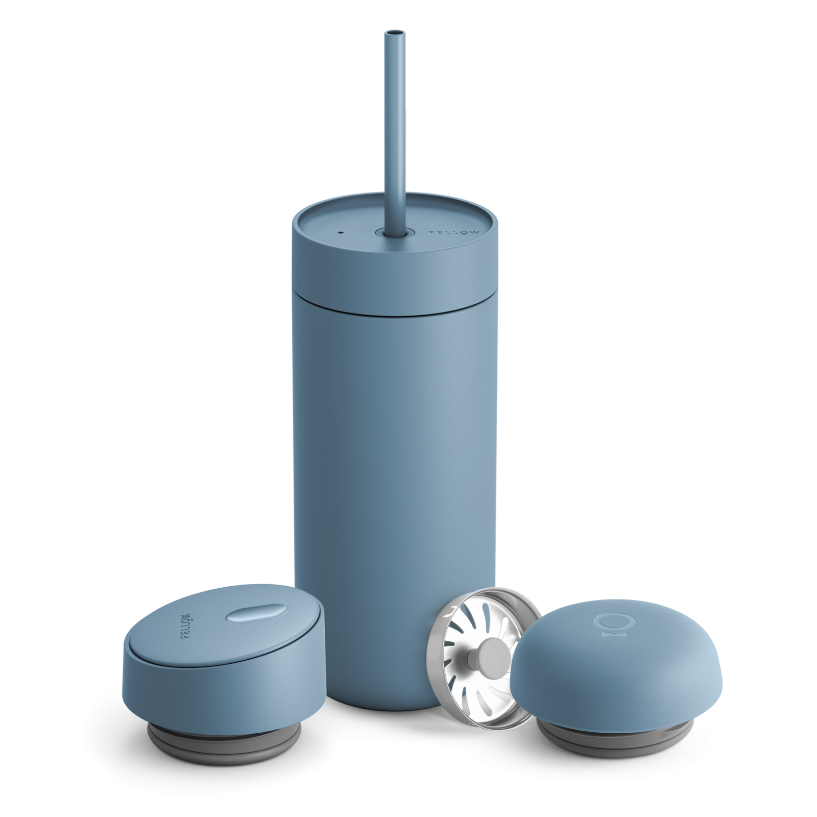 Fellow Carter Move Mug 473ml set of 3 lids (3 in 1) - Hazy Blue